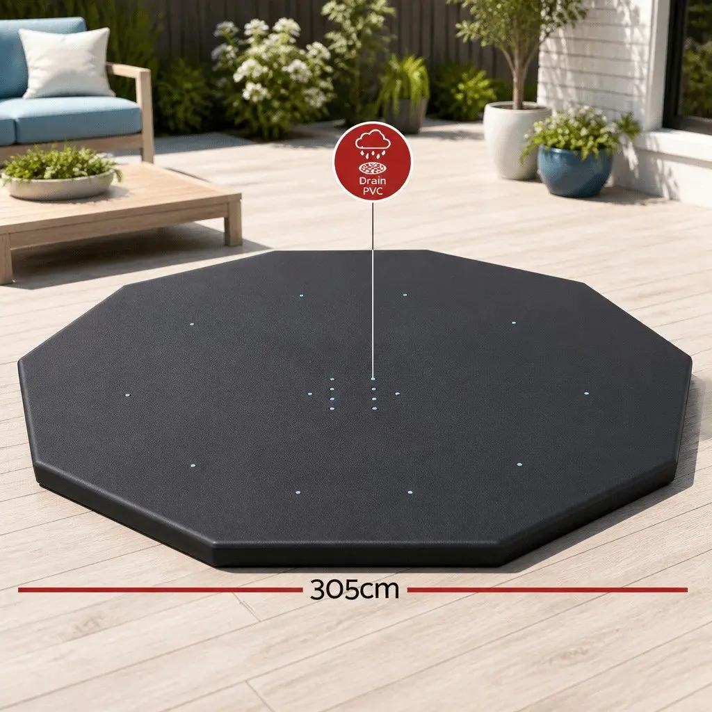 Pool Cover Round UV-Resistant 3.05m Diameter with Drain Holes