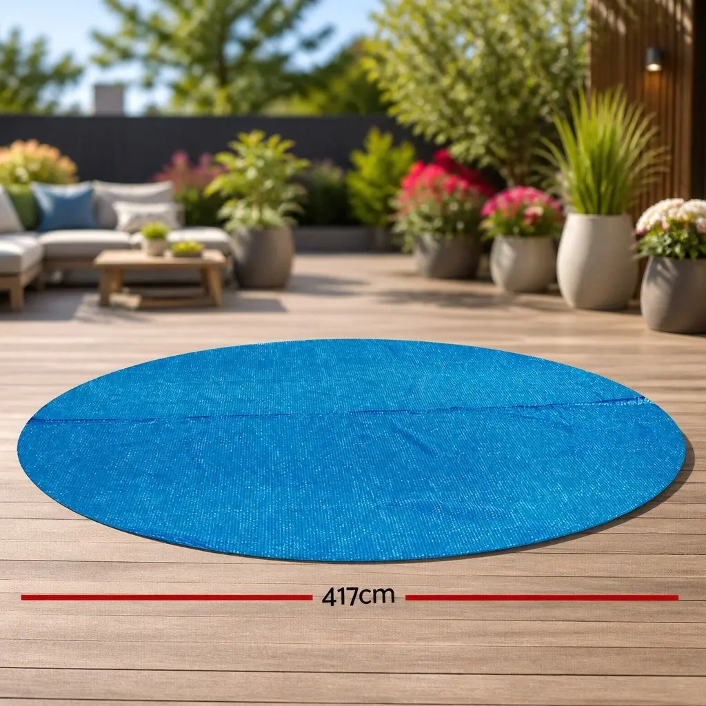 Pool Cover Solar 4.17m Round Above Ground Swimming Bubble Blanket Multicolour