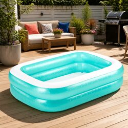 Inviting Inflatable Kids Pool for Backyard Adventures 200x146x48cm