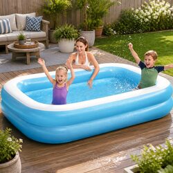 Your Kids Will Love This Inflatable Pool 262x175x51cm