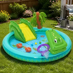 Your Child's New Favorite Crocodile Splash Pool