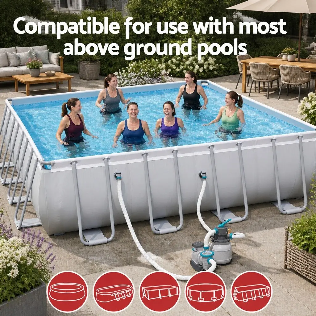 Pool Sand Filter Pump 1500GPH 5678L/H Above Ground Swimming Pool Filtration