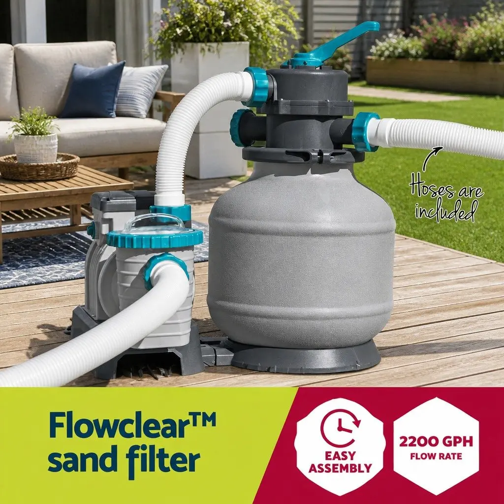 Sand Filter Pump Corrosion-Proof 2200GPH for Above Ground Pools