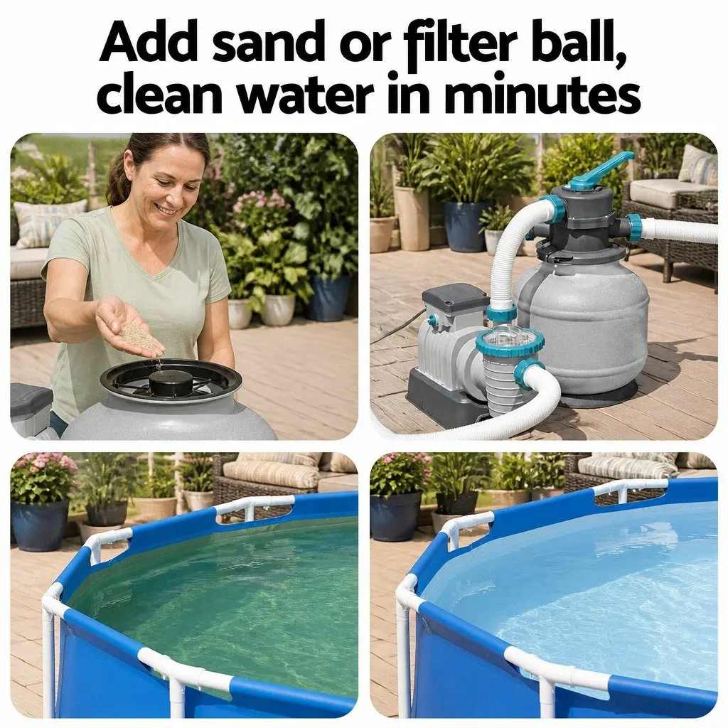 Sand Filter Pump Corrosion-Proof 2200GPH for Above Ground Pools