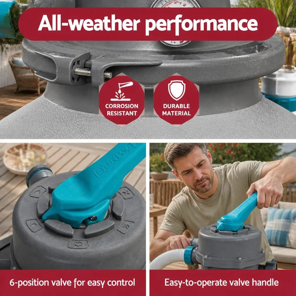Sand Filter Pump Corrosion-Proof 2200GPH for Above Ground Pools