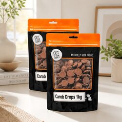 Carob Buttons Dog Treats 1kg x 2 Pack All Natural Australian Made Chewing Snacks