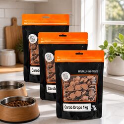 Your Dog Will Love Carob Buttons Treats 1kg x 3 Pack