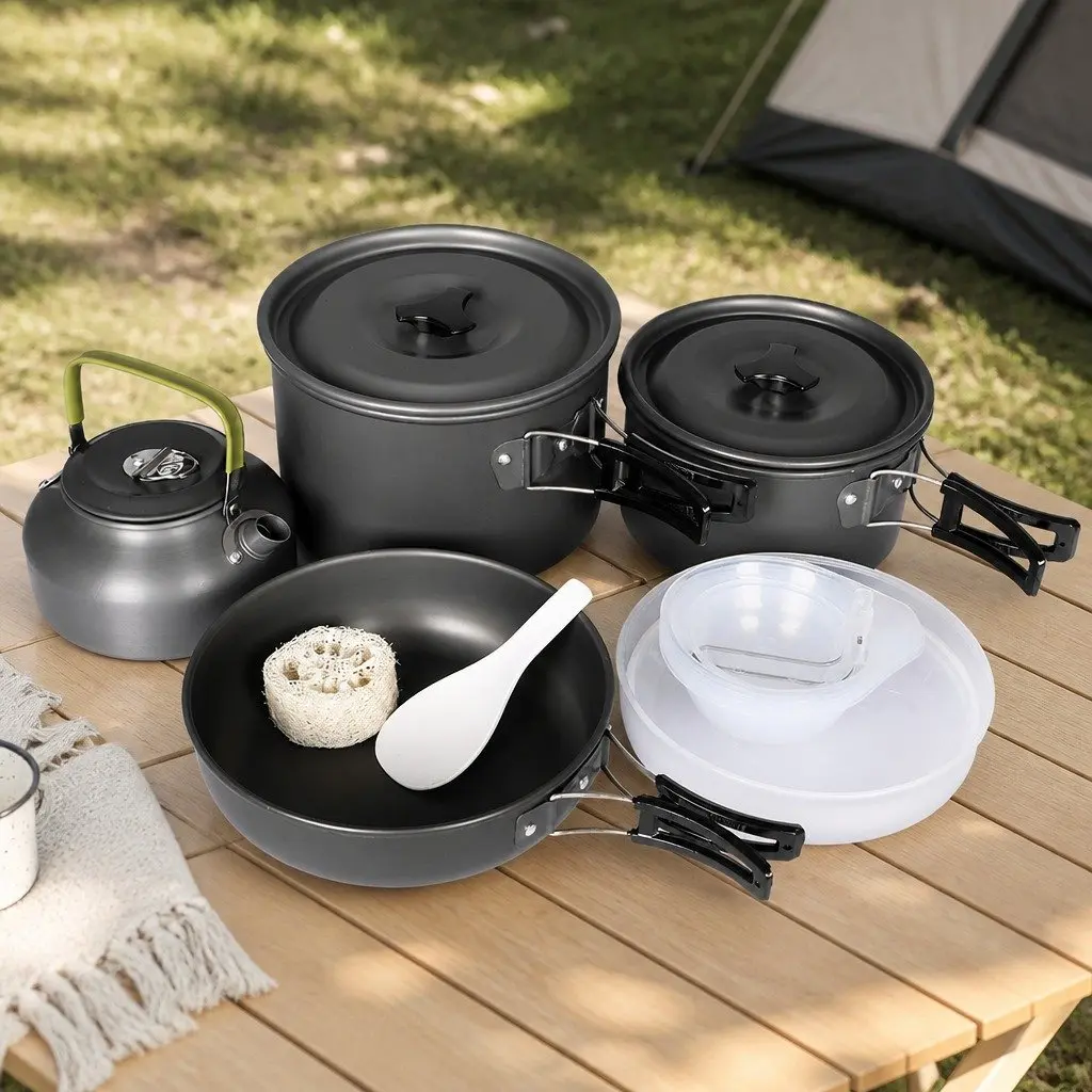16-Piece Camping Cookware Set for Adventures
