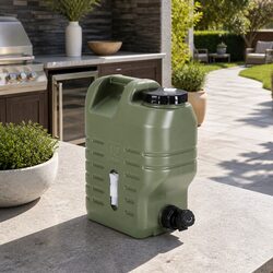 12L Water Container Jerry Can Bucket Camping Hiking Outdoor Storage Tank Green