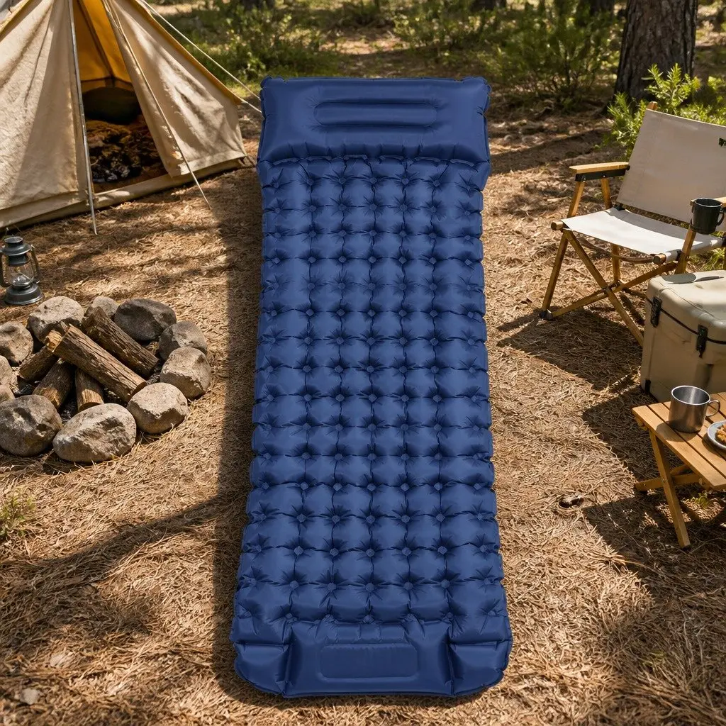 Self Inflating Sleeping Mat 9cm Single Air Bed Camping Mattress