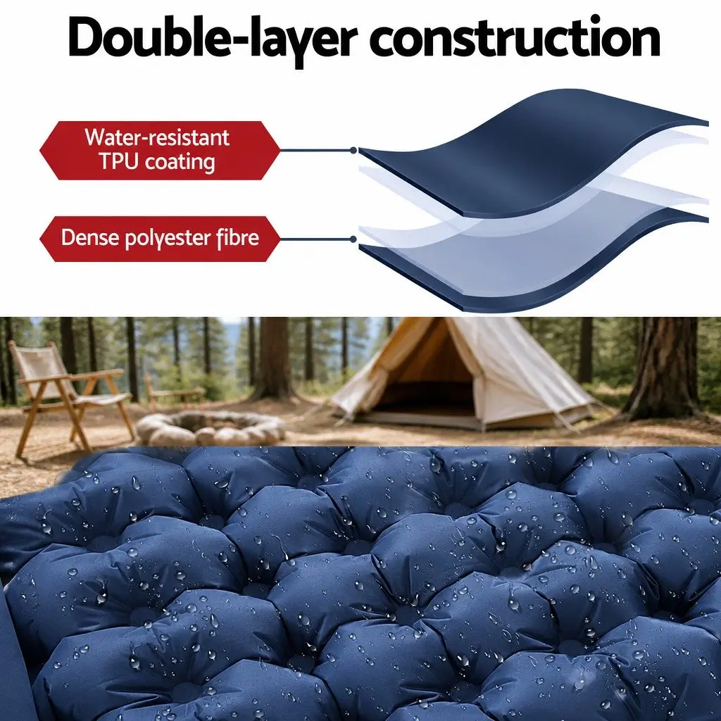 Self Inflating Sleeping Mat 9cm Single Air Bed Camping Mattress