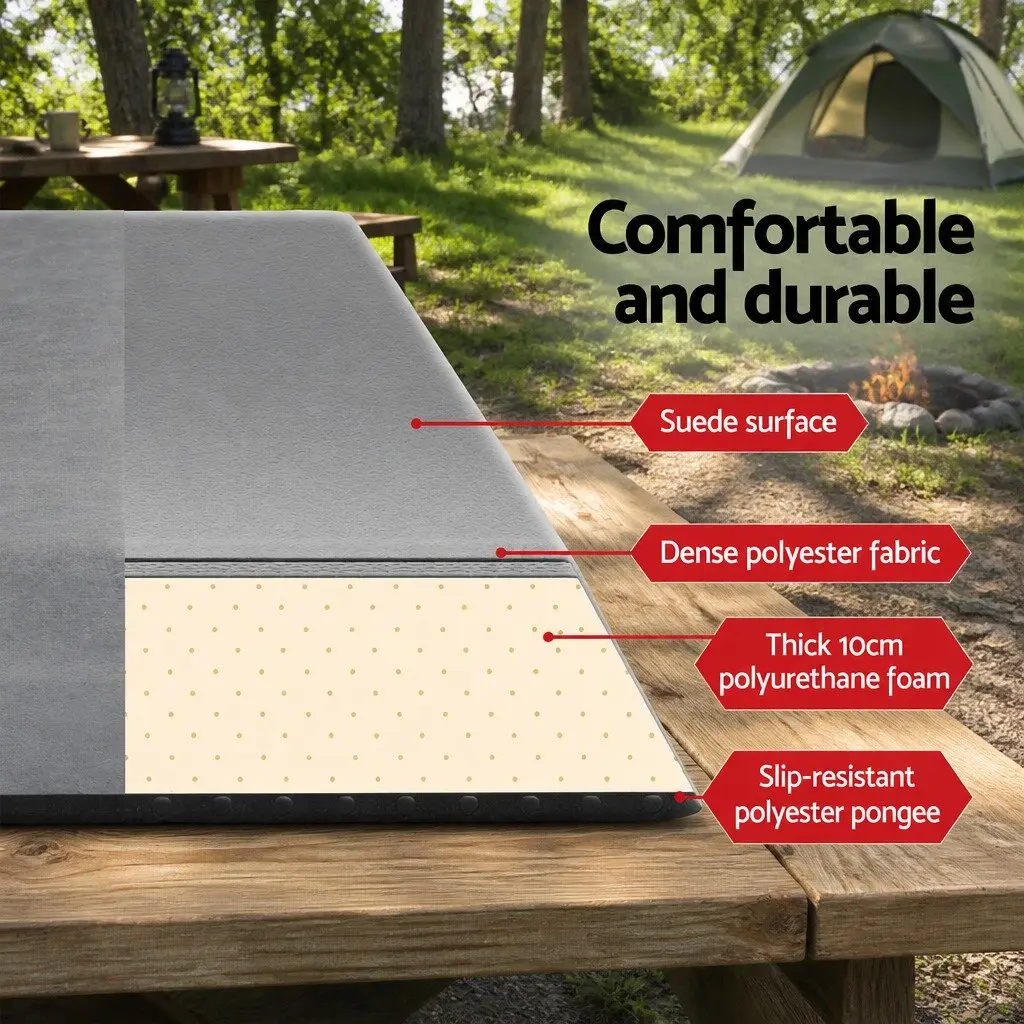 Self Inflating Mattress Grey 187x132cm