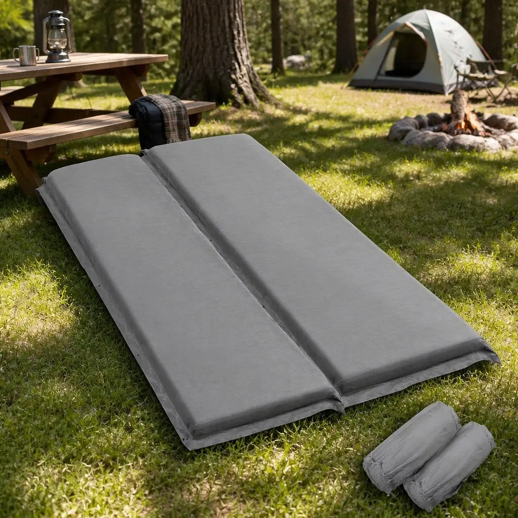 Self Inflating Mattress Grey 187x132cm
