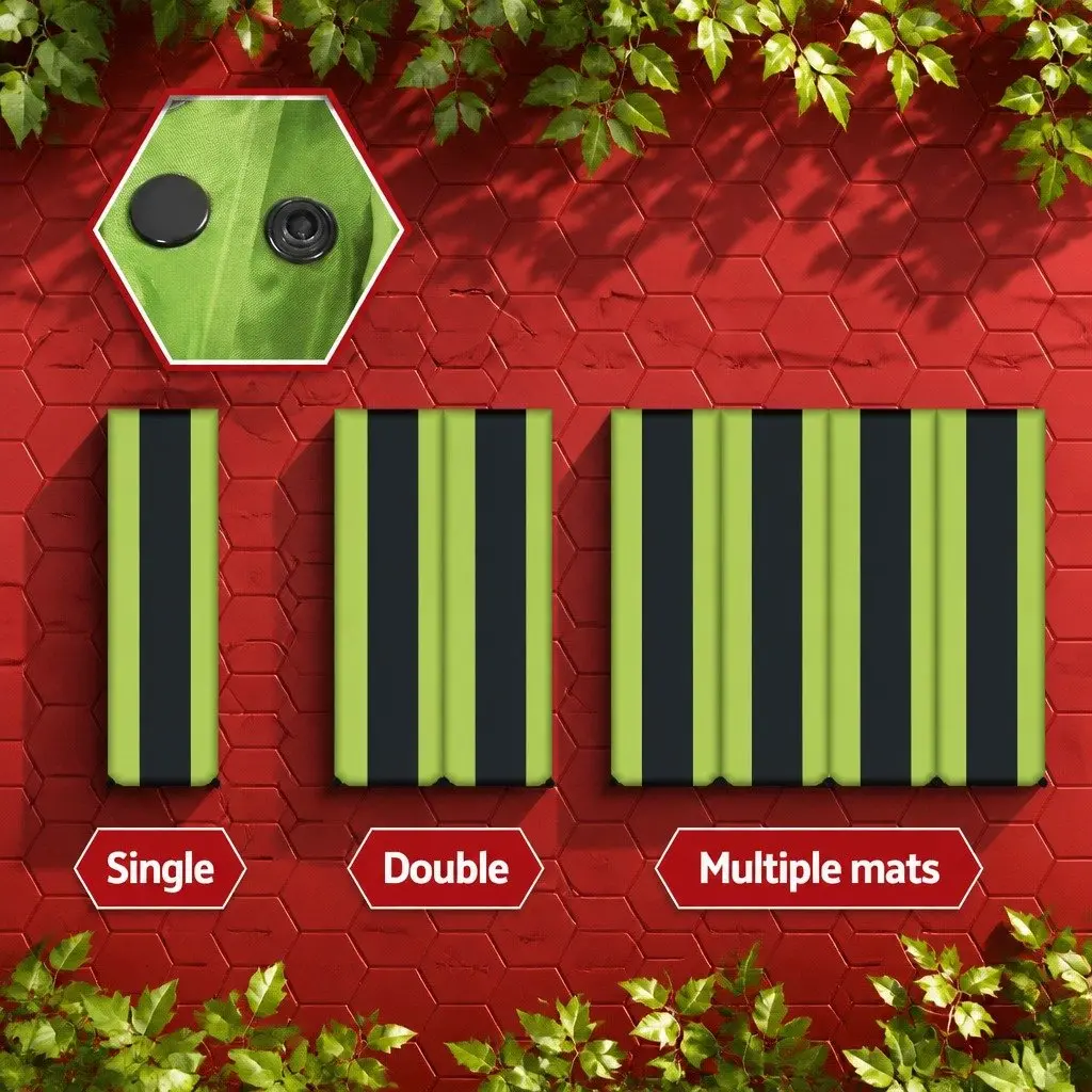 Double Camping Sleeping Mat Self Inflating Green 190cm with Thick Foam Core and Water Resistant Construction