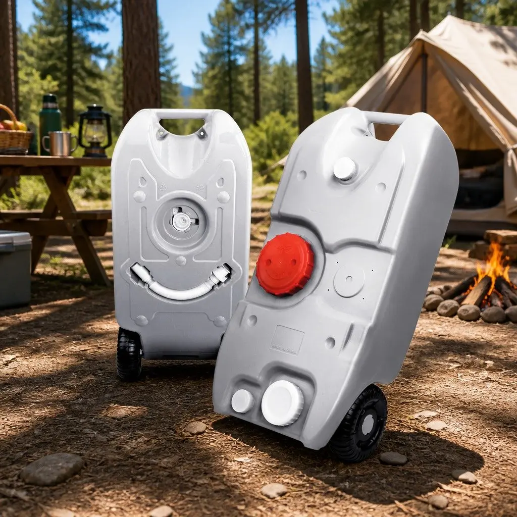 40L Portable Wheel Water Tank Grey
