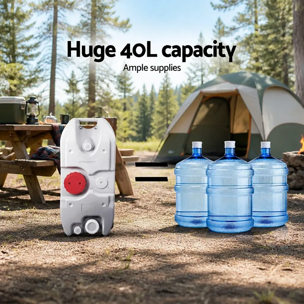 40L Portable Wheel Water Tank Grey