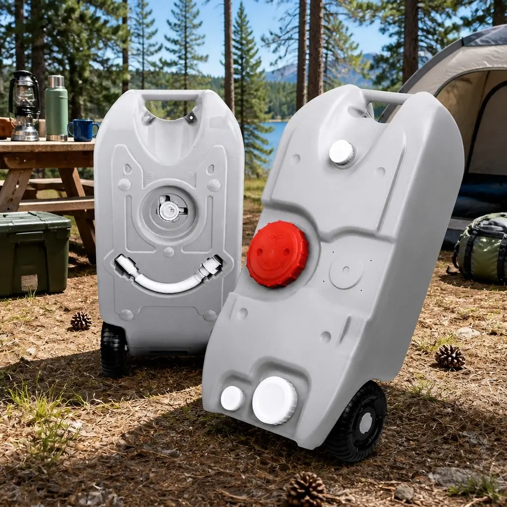 40L Portable Wheel Water Tank Grey
