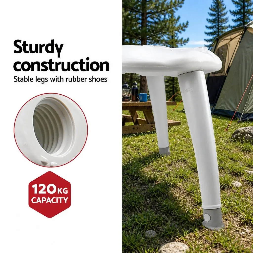 Portable Folding Camping Toilet White 120kg