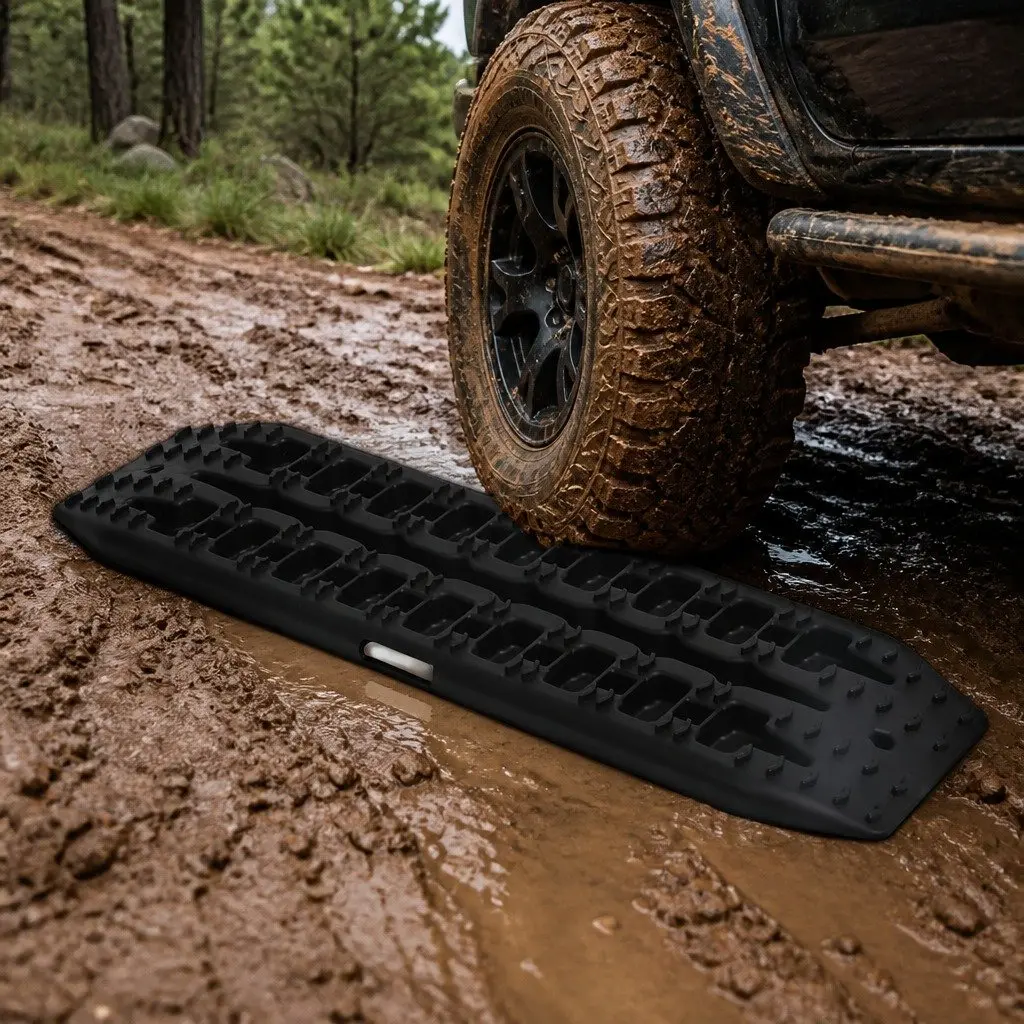 2x 4WD Recovery Tracks Boards Off-Road Traction Sand Mud Snow Wheel Ramps