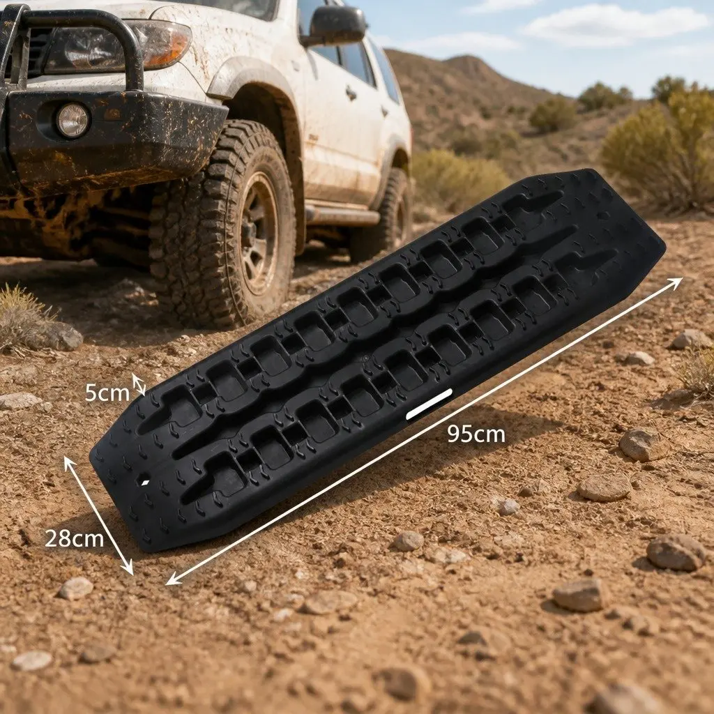4WD Recovery Tracks Boards Off-Road Traction Sand Mud Snow Wheel Ramps 95cm Length 28cm Width