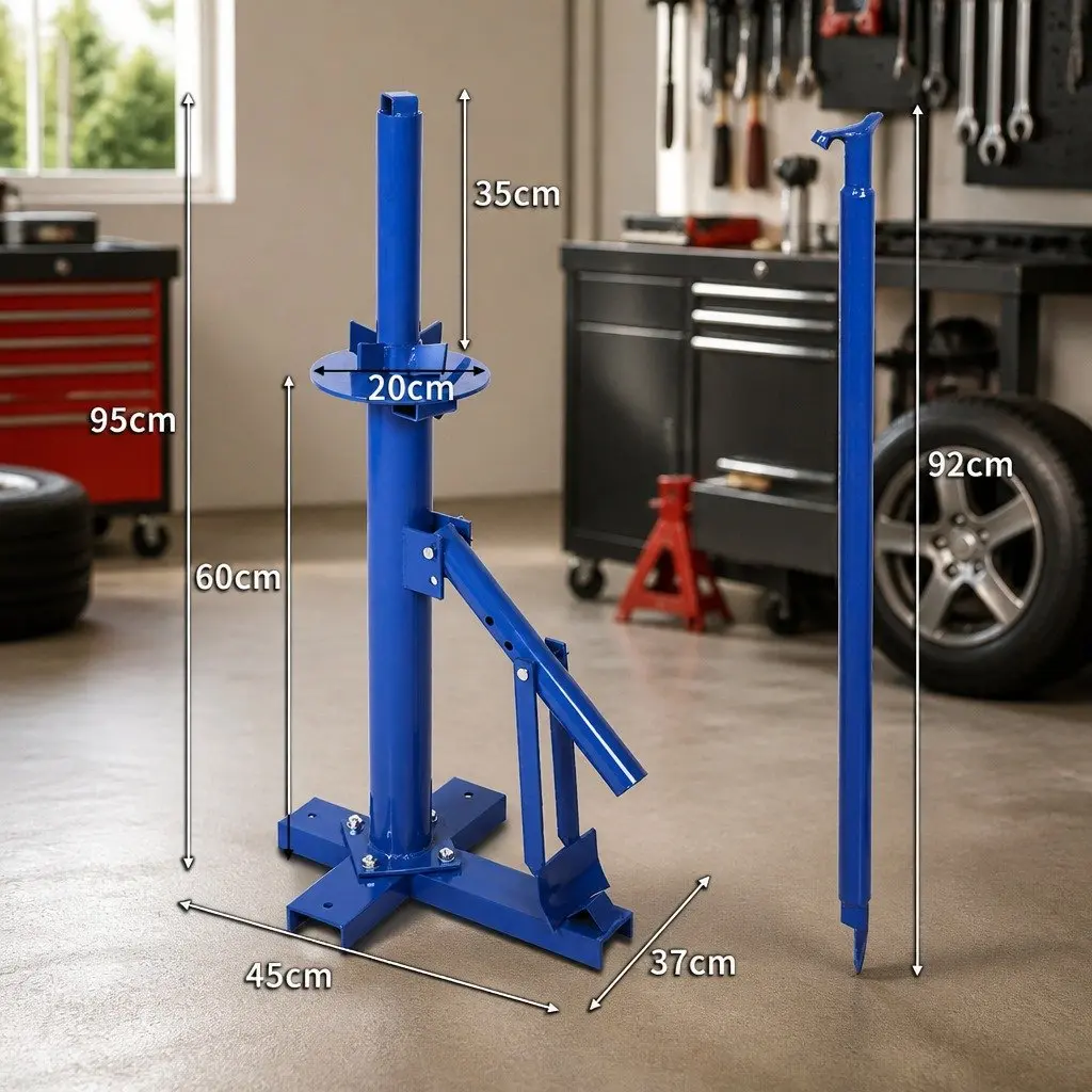 Motorcycle Tire Changer Manual Tool Steel Construction 8 Inch to 18 Inch Rim Floor Mount