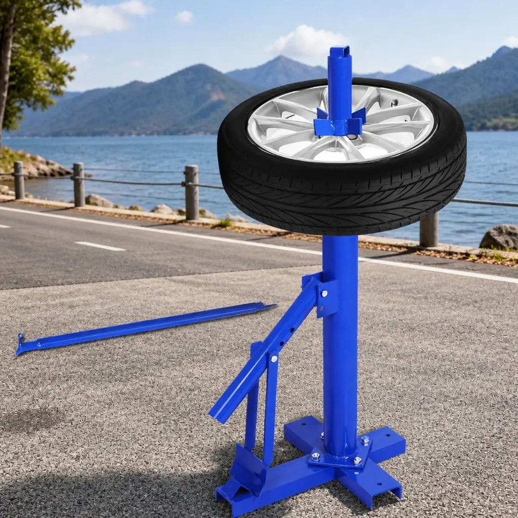 Motorcycle Tire Changer Manual Tool Steel Construction 8 Inch to 18 Inch Rim Floor Mount