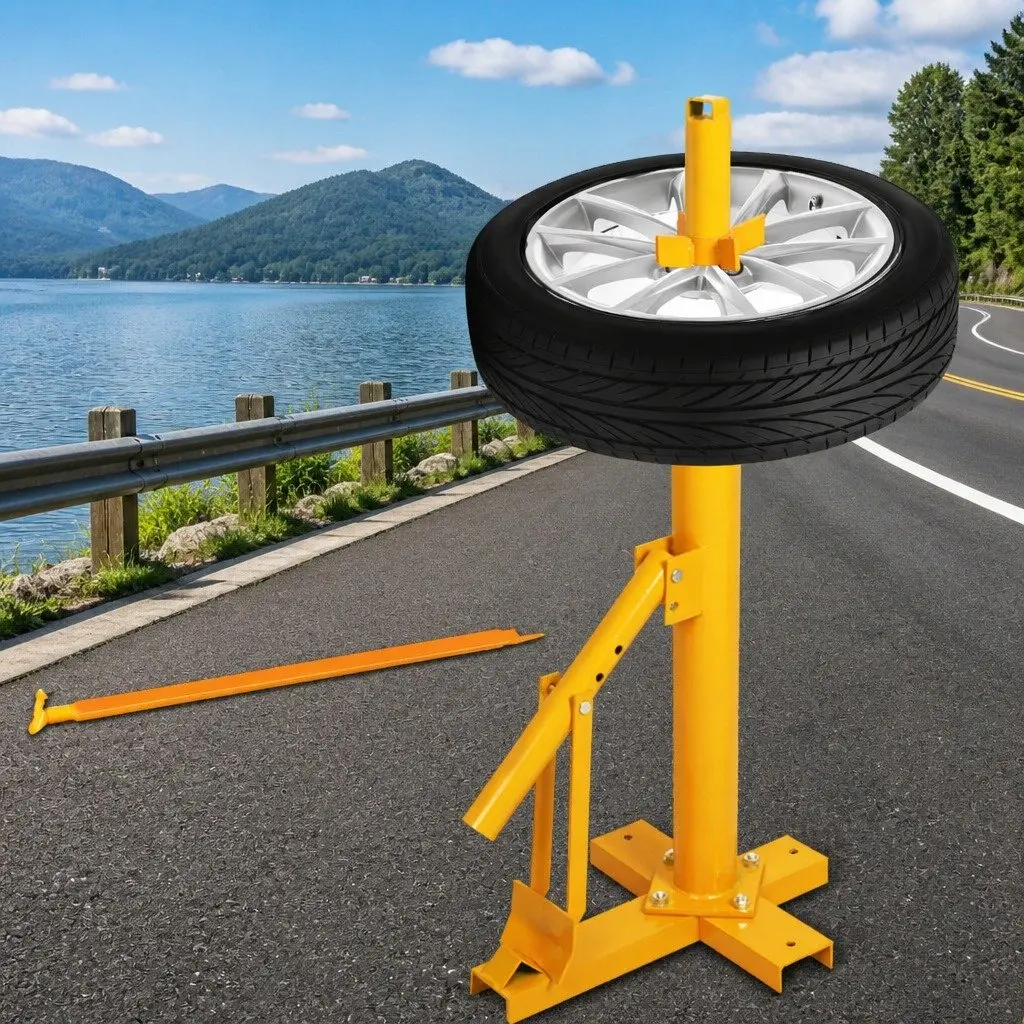 Manual Tyre Changer Tool Heavy Duty Steel Yellow 8-18 Inch