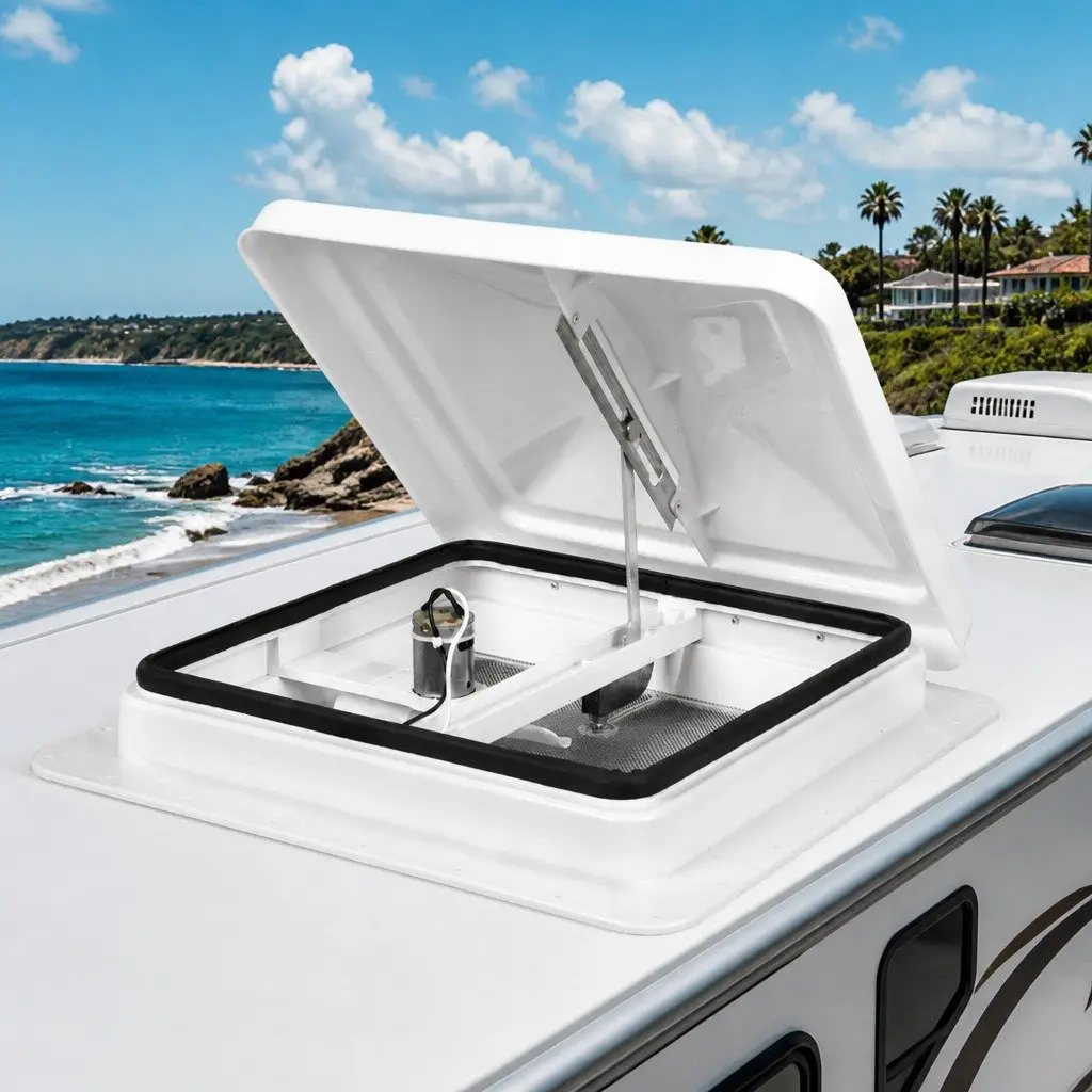 Caravan Roof Vent 12V Fan Air Ventilation System Flyscreen Weather Resistant
