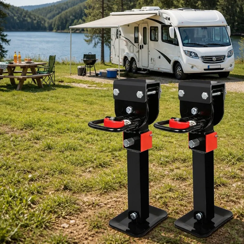 Caravan Stabiliser Legs Adjustable Height 410-545mm Galvanised Steel 2 Piece
