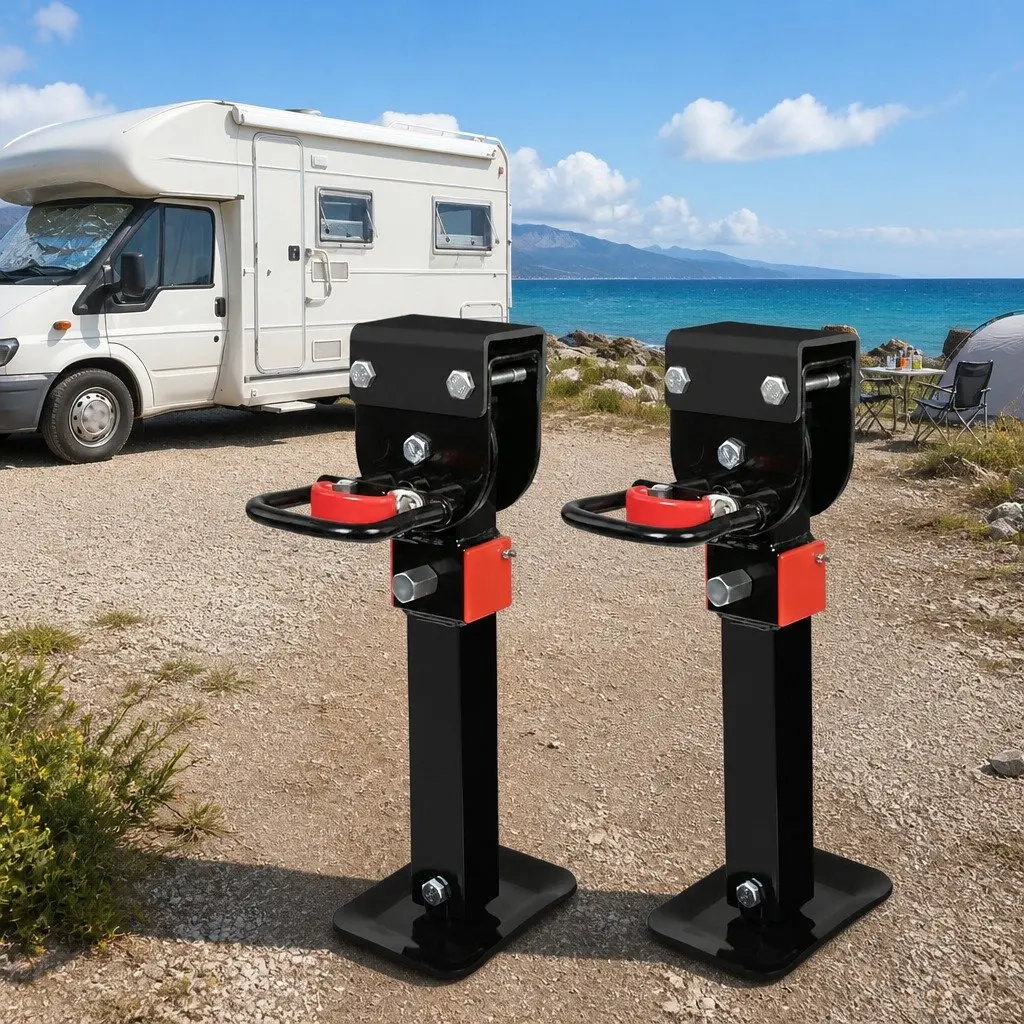 Caravan Stabiliser Legs Adjustable Height 410-545mm Galvanised Steel 2 Piece