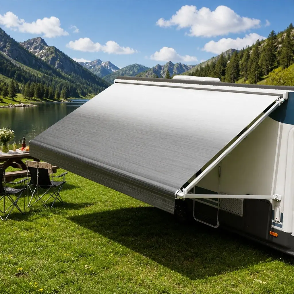 14FT RV Awning Fabric Replacement Heavy-Duty 18.05oz UV-Resistant Waterproof