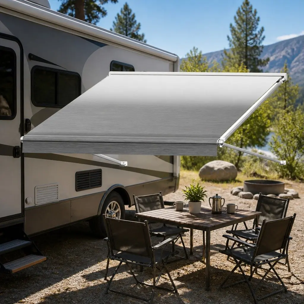 14FT RV Awning Fabric Replacement Heavy-Duty 18.05oz UV-Resistant Waterproof