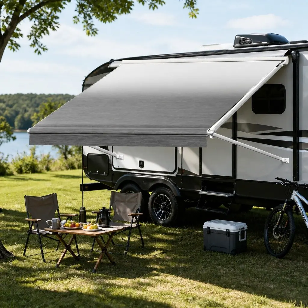 RV Awning Fabric Replacement Heavy-Duty 16FT 18.05oz UV-Resistant Waterproof