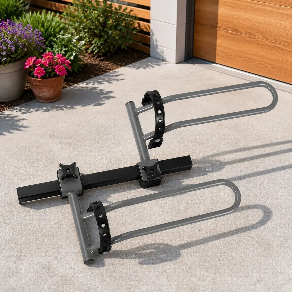 Bicycle Bike Carrier Rack Hitch Mount Foldable Black Steel