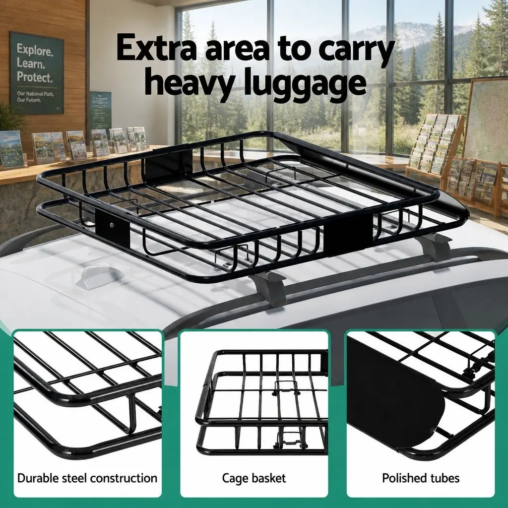 Roof Rack Basket for Increased Vehicle Space