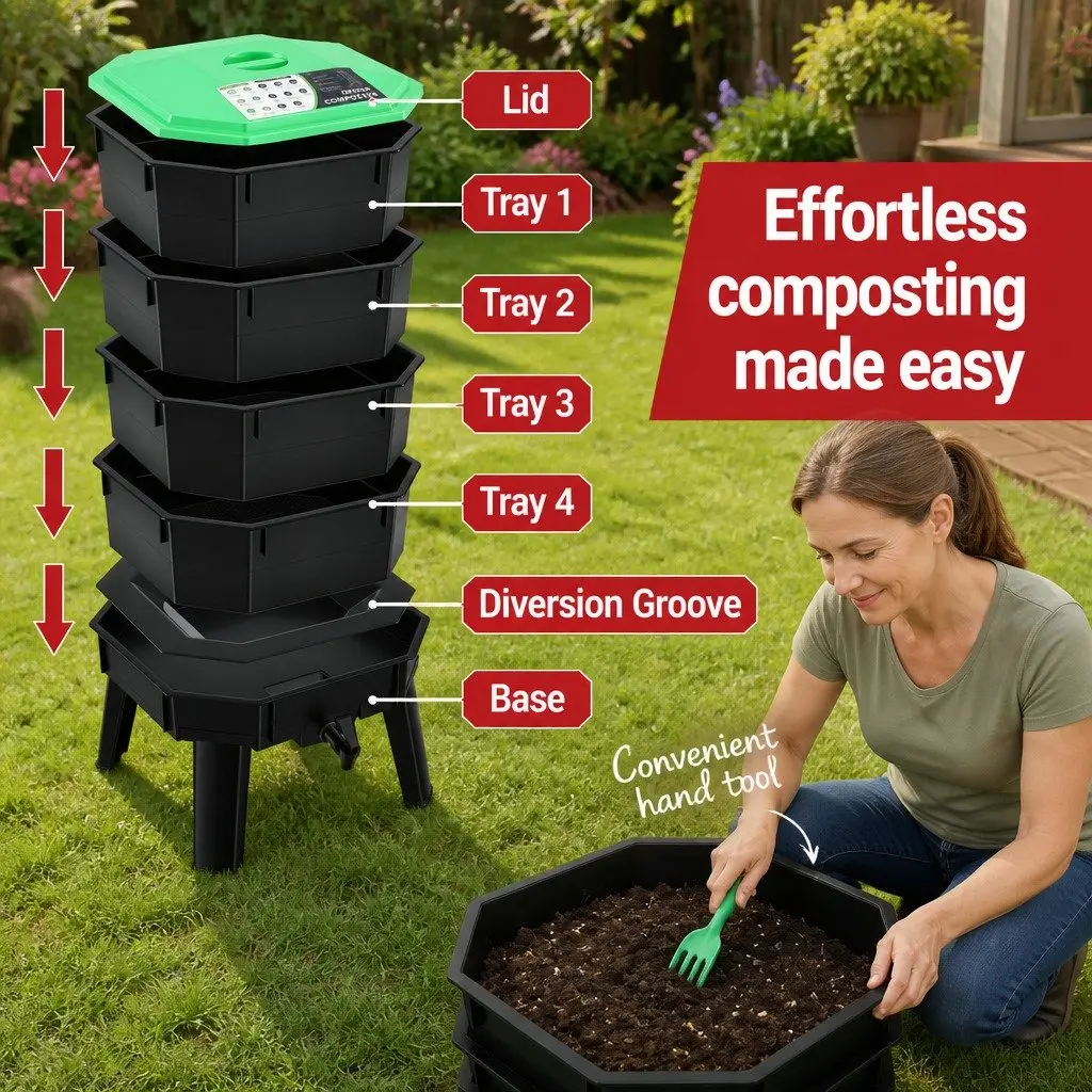 4-Tray Worm Bin