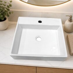 Ceramic Basin Bathroom Wash Counter Countertop Bowl Round Square Rectangle Oval