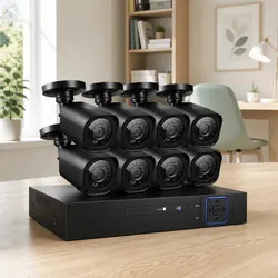 8 Channel 1080P CCTV Security Camera System DVR with 8 Cameras Indoor Outdoor