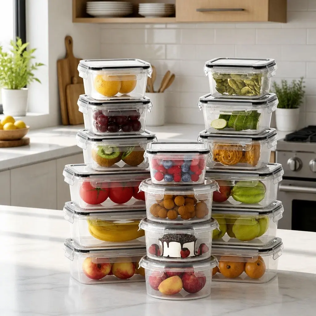 Food Storage Container Set Airtight Stackable 16 Piece