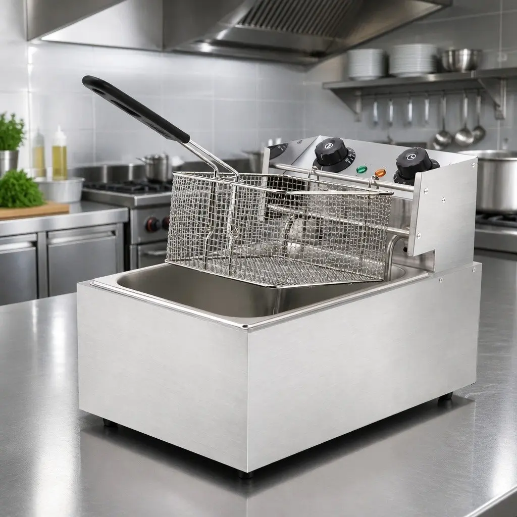 Electric Deep Fryer Commercial 10L Stainless Steel Auto Thermostat