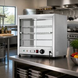 Efficient 4-Tier Heated Showcase for Food Display