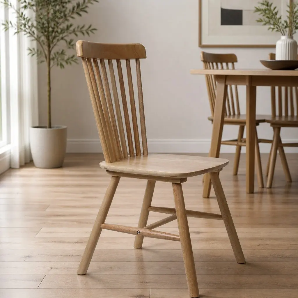 Dining Chairs Windsor Style Solid Wood Kitchen Lounge Seating Set of 6