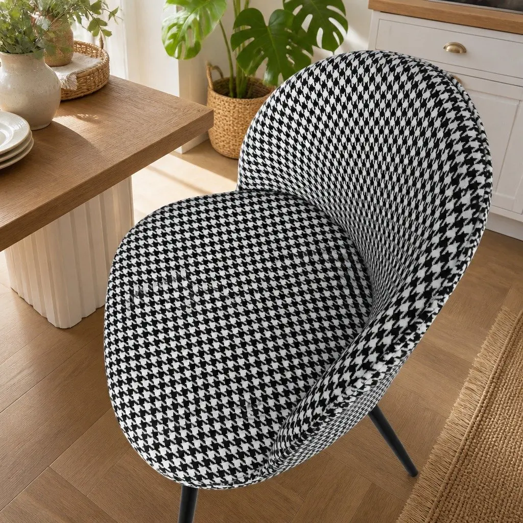 8 Houndstooth Dining Chairs