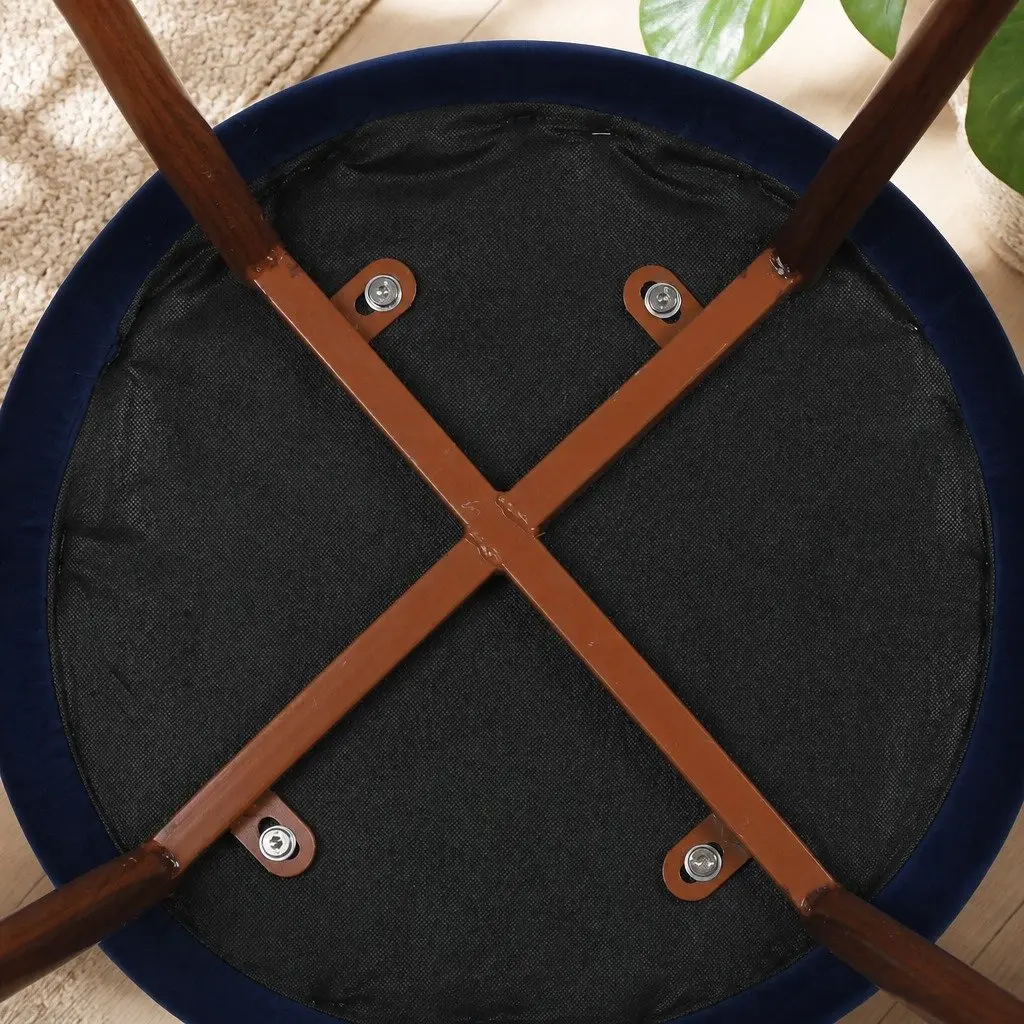 Dining Chairs Set of 4 French Provincial Navy Velvet Seat Kitchen Lounge Room
