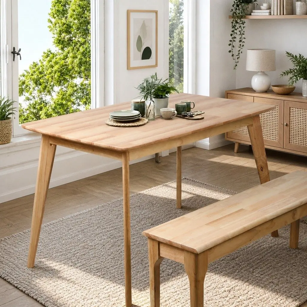 Solid Wood Dining Table for Gatherings
