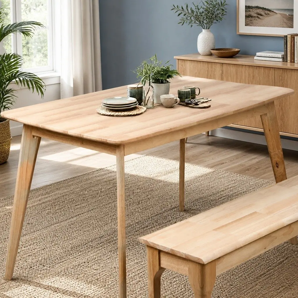 Solid Wood Dining Table for Gatherings