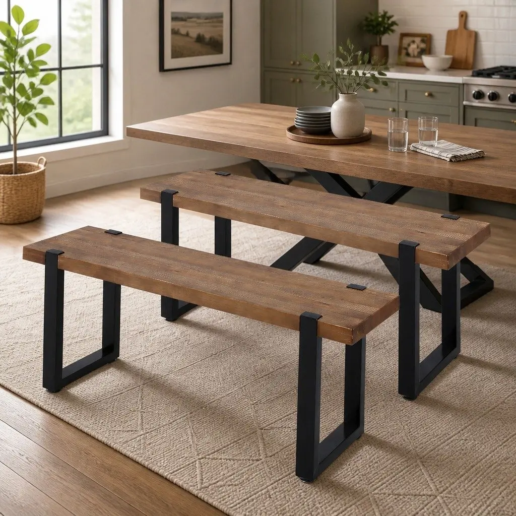 140cm Wooden Dining Bench