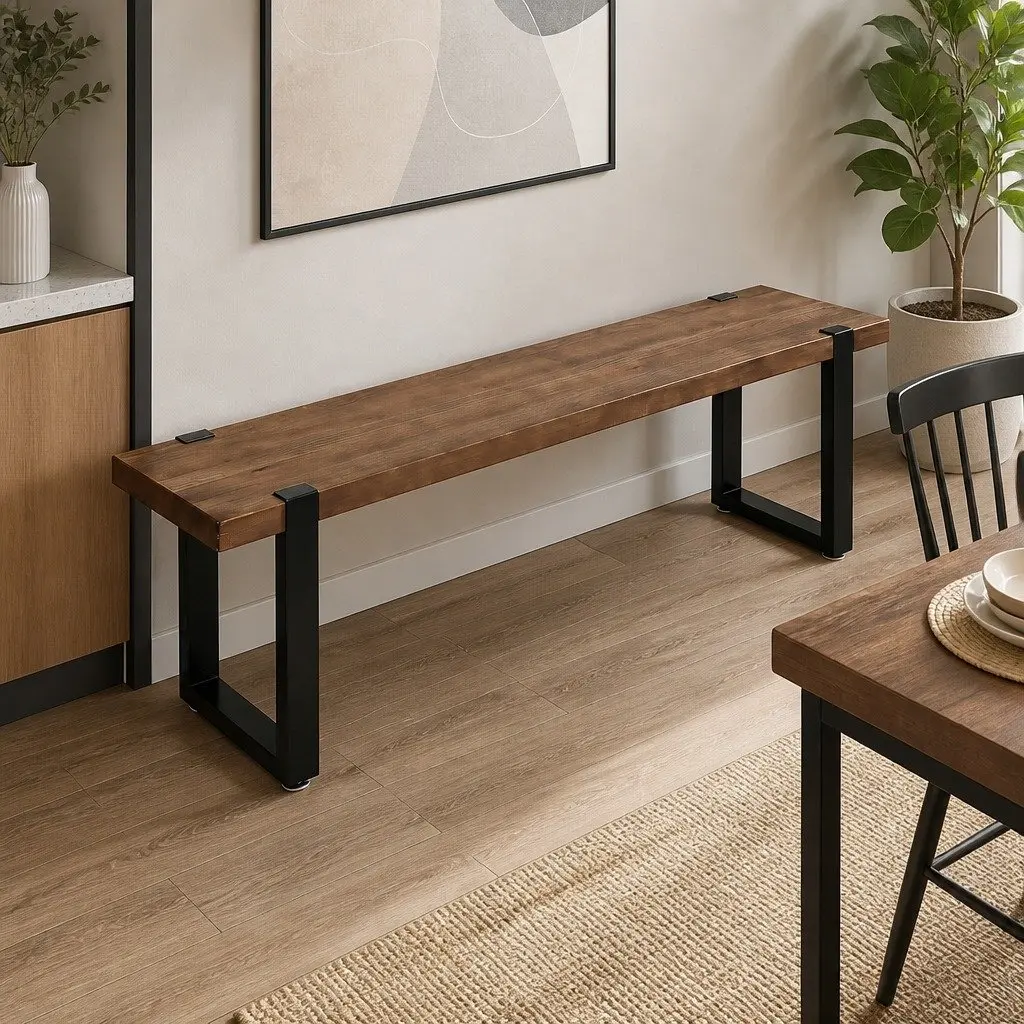 140cm Wooden Dining Bench