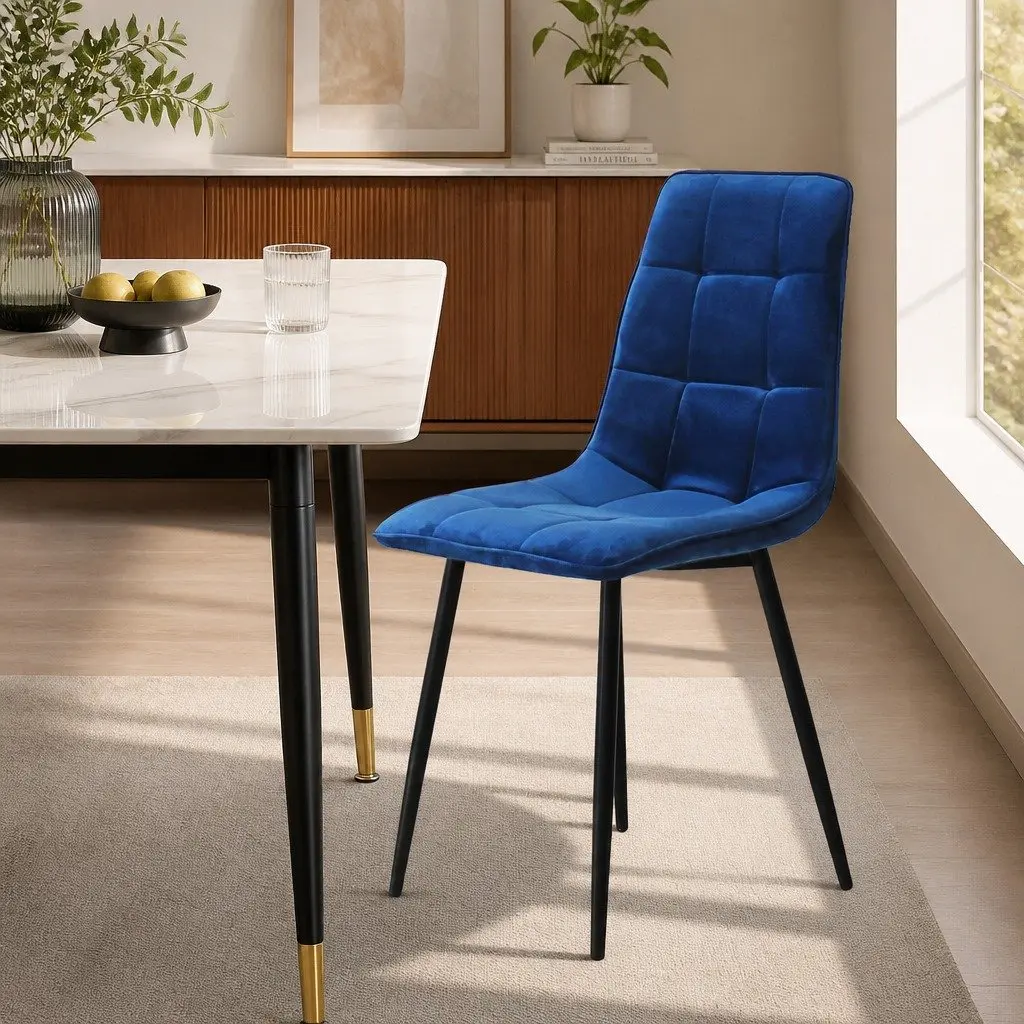 Set of 4 Velvet Dining Chairs