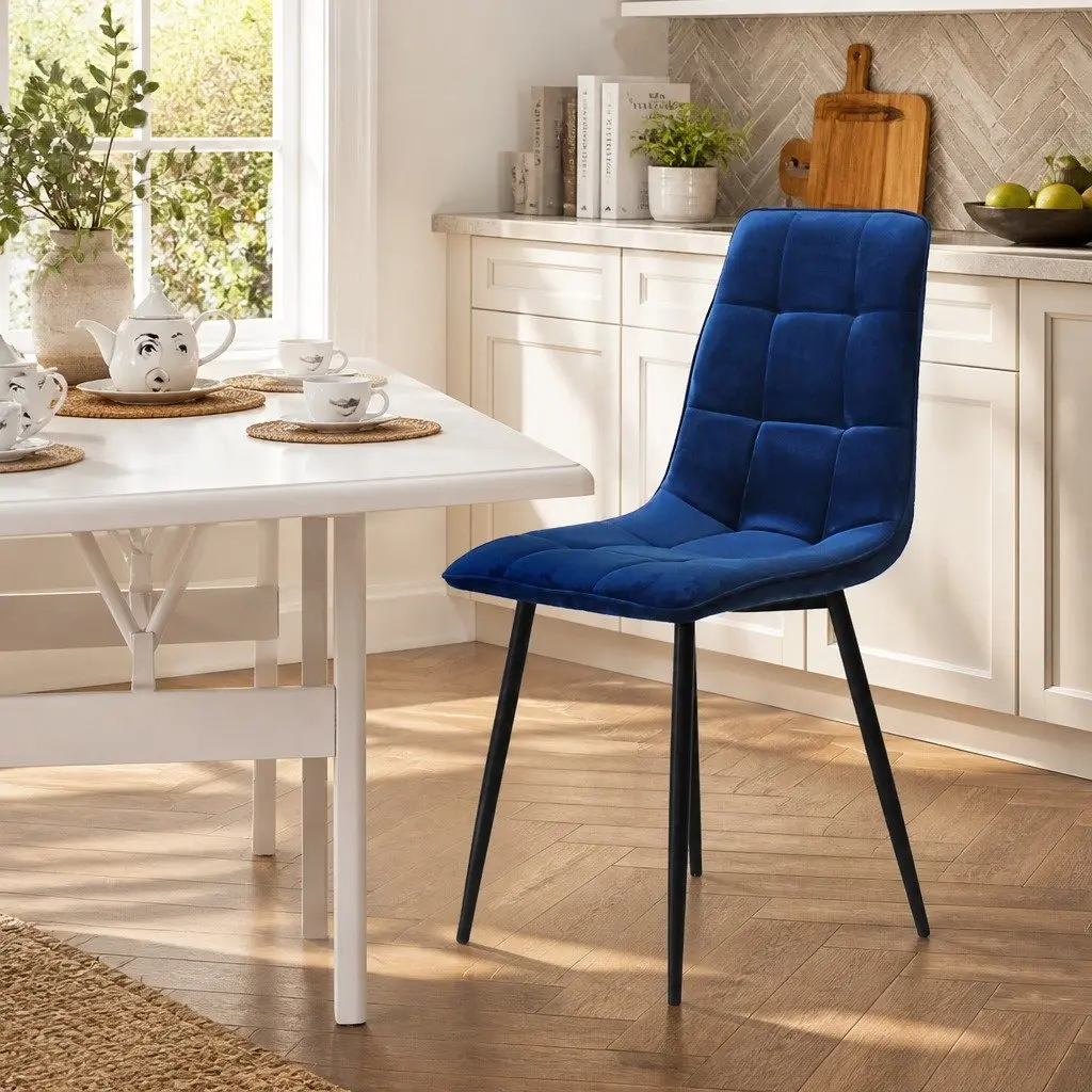 Set of 4 Velvet Dining Chairs